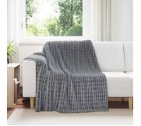 Couverture / Plaid - VIDAXL - Lot 6 - Gris foncé - 200 x 150 cm - Toison, légère