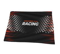 Couverture Plaid Voiture Course Vitesse avec Drapeau Course Couverture Polaire, Plaid Canapé Lit Flanelle Doux Et Chaud pour Chambre à Coucher Bureau, 76 x 102 cm