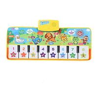Couverture Pliante pour Piano à Clavier, Tapis de Jeu Musical pour bébé, Jouet Musical interactif Sensible au Toucher avec Motifs d’Animaux, Tapis de Jeu éducatif Doux pour