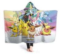 Couverture Pokemon à capuche pour enfants, couverture sweat à capuche surdimensionnée, robe douce, Wa50x40pouce[10004]