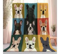 Couverture Polaire 130 x 150 cm, Doux Confortable Portrait De Chiot Mignon Imprimé Flanelle Chaude Respirant Coloré Couverture - pour canapé Salon Chambre