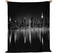 Couverture Polaire 150x200 cm New York Plaid Polaire Lit 2 Personne 3D Imprimée New York Couverture Doux et Chaud Plaid pour Canapé Lit, Blanket pour Adultes Enfants L838