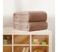 Couverture Polaire 155 x 220 cm Toutes Les Saisons, Doux et Chaude, Pelucheux et Léger Couverture Plaid Canape Polaire Douce pour Un Anniversaire Noel La Fête des Mères, Kaki
