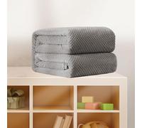 Couverture Polaire 175 x 270 cm Toutes Les Saisons, Doux et Chaude, Pelucheux et Léger Couverture Plaid Canape Polaire Douce pour Un Anniversaire Noel La Fête des Mères, Gris