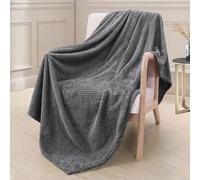 Couverture Polaire 180 x 240 cm Confortable et Moelleuse pour Toutes Les Saisons Couvertures et Plaids, Jeté de Lit pour Canapé et Lit Chambre à Coucher Bureau, Gris Foncé