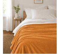 Couverture polaire 180x220 cm Isba Miel 100% Polyester 320g/m2 non-feu