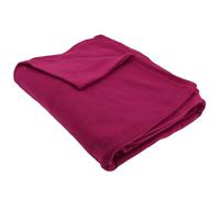 Couverture Polaire 180x220 cm Isba Violet Prune 100% Polyester 320 g/m2 traité Non-feu
