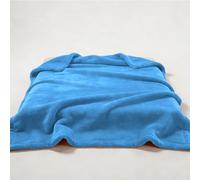 Couverture Polaire 200 x 220 cm Flanelle Doux et Chaude Plaid Chaud Hiver Toutes Saisons pour Lit Canapé Voyage, Bleu
