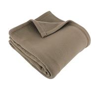 Couverture polaire 240x300 cm 100% Polyester 350 g/m2 TEDDY Marron Taupe