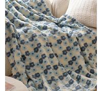 Couverture Polaire 3D Double Épaisseur, Châle À Motif Marguerites Cerises, Polyvalente for Superposer ou Recouvrir, Décoration de Noël Parfaite for Les Lits(STYLE-3,L)