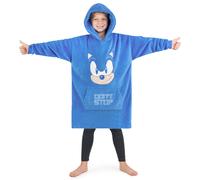 Couverture polaire à capuche Sonic The Hedgehog pour garçons et adolescents, poncho polaire surdimensionné, taille unique, cadeaux de jeu pour ga