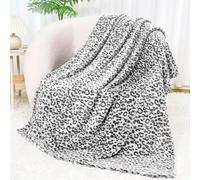 Couverture polaire à imprimé guépard, douce et confortable, en peluche, légère, pelucheuse, imprimé léopard, gris foncé, cadeau d'anniversaire pour lit, femme, homme