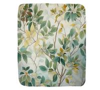 Couverture Polaire Anime Colorful Leaves Autumn Green Yellow Brown Plaid Polaire Légère Plaid Canape Confort Couverture en Peluche pour Chambre À Coucher Canapé Camping L