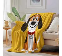 Couverture Polaire Beagle Heureux Pour Lit, Canapé, Voyage Et Camping, Couverture En Peluche Super Douce, Confortable, Imprimés D'Animaux Dessin Animé Pour Toutes Saisons, 230 X 270 Cm Curcuma