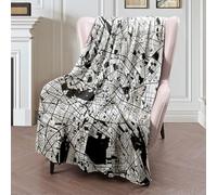 Couverture Polaire Berlin Monochrome Map Artprint Outline Signs New Pergamon Geography Symbols Textures Cartography Plaid Canape Confortable Plaid Polaire Doux Couverture en Peluche pour Canapé S