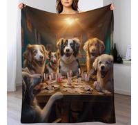 Couverture Polaire Chien Mignon, Couverture en Flannel Épaisse Couche Douce Et Confortable - Couverture Lit, Plaid Canape, Couvre - Chaud, Confortable, Durable(140×180cm)