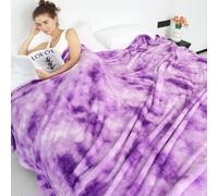 Couverture polaire confortable, douce et légère en peluche chaude, pour canapé, lit, camping, voyage, pique-nique, extérieur, pour enfants, bébés, garçons, filles, adultes, 127 x 177,8 cm, violet