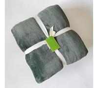 Couverture Polaire Corail, Couleur Unie, for Sieste et Loisirs, Ultra Douce, 330 G/m², Moelleuse et Chaude, Le Lit et Une Utilisation en Toutes Saisons(Green,Double)