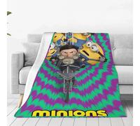 Couverture Polaire Corail En Peluche Avec Affiche Des Minions : L'ascension De Gru, Kevin Bob Stuart, Dr Nefario, Couverture De Voyage Light