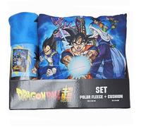 Couverture polaire + coussin - Toei Animation - Dragon Ball Super - Bleu - Synthétique - Rectangulaire