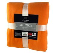 Couverture Polaire Couverture Doudou Couverture canapé Couverture Salon avec Bords Cousus 130x170 cm Orange