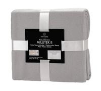 Couverture Polaire Couverture Doudou Couverture canapé Couverture Salon avec Bords Cousus Gris Clair 130x170 cm