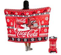 Couverture Polaire de Noël Officielle Coca-Cola - Couvre-lit Confortable avec Motif Camion « Holidays are Coming » - Flanelle Douce - Produit Officiel Coca - 150 x 125 cm