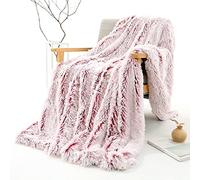 Couverture Polaire décorative, Plaid Moelleux et Confortable en Flanelle Double Face - Couvertures moelleuses en Microfibre pour lit et canapé, idéales pour Les Voyages - Marron || 130 × 160 cm