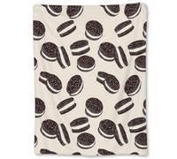 Couverture Polaire Délicieux Biscuits Au Chocolat Couverture en Peluche Confort Plaid Polaire Confortable Plaid Canape pour Canapé Chambre À Coucher Camping M