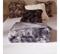 Couverture Polaire d'hiver, Plaid et Plaid de Luxe en Fausse Fourrure, Couverture d'hiver Super épaisse, Douce et Moelleuse, Couverture lestée pour lit et canapé, Gris, 150 x 200 cm