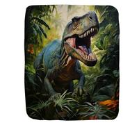 Couverture Polaire Dinosaurs World of Prehistoric Land Science Fiction Plaid Canape Confortable Couverture en Peluche Légère Plaid Polaire pour Camping Canapé Chambre À Coucher M