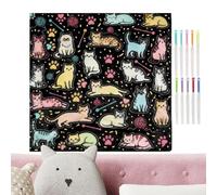Couverture Polaire Doodle Art - 1 unité 57x47 Pouces Chien Chat drôle | Lavable décor à la Maison Salon Chambre canapé lit Bureau Professionnel tif Haute résistance matériel Robuste Durable Nouvel