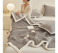 Couverture polaire double face, couverture épaisse en laine d'agneau double face - Couverture chaude en velours de lait pour toutes les saisons pour décoration de canapé-lit (I 120*200cm/47*79" I)