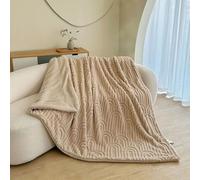 Couverture Polaire Double Face en Sherpa - Très Épaisse et Chaude, Plaid pour Canapé, Lit et Voyage, Doudoune Molletonnée Réversible Adulte, Idée Cadeau Hiver (C 100*150cm/39*59in(Approx.0.5kg))