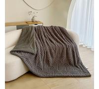 Couverture Polaire Double Face en Sherpa - Très Épaisse et Chaude, Plaid pour Canapé, Lit et Voyage, Doudoune Molletonnée Réversible Adulte, Idée Cadeau Hiver (D 200*230cm79*91in(Approx.1.7kg))