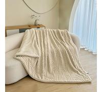 Couverture Polaire Double Face en Sherpa - Très Épaisse et Chaude, Plaid pour Canapé, Lit et Voyage, Doudoune Molletonnée Réversible Adulte, Idée Cadeau Hiver (E 150*200cm/59*79in(Approx.1.2kg))