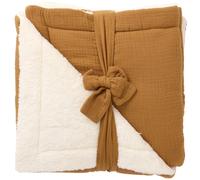 Couverture polaire doublée havane