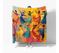 Couverture Polaire Douce et Légère 100x130 cm Art de Style Africain Chaude Moelleuse Flanelle Couverture Sherpa de Lit Couvre-lit Jeté de Canapé, Convient Adulte et Enfant, Coloré