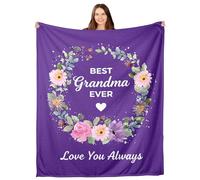 Couverture polaire douce pour grand-mère de la part d'une petite-fille, cadeau d'anniversaire de la part d'une petite-fille, couverture cadeau pour grand-mère et grand-mère, 127 x 152,4 cm