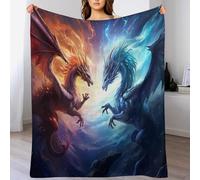 Couverture Polaire Dragon, Couverture De Lit Et Canapé Super Doux Flannel, Couverture De Décoration Intérieure Chaude Et Légère, (150×200cm)