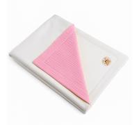 Couverture polaire en coton bio rose TU