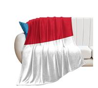 Couverture polaire en flanelle de 101,6 x 127 cm pour canapé, bureau, lit, drapeau de Monaco, couverture légère en peluche, confortable, douce pour enfants, étudiants, filles, utilisation en toutes