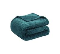 - Couverture polaire en flanelle, jeté de canapé doux, 150x200cm, Vert foncé