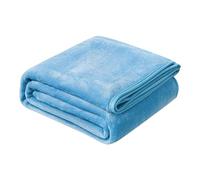 Couverture polaire en flanelle Sherpa - Couvertures de lit et jetés de luxe doux pour lit et canapé - Jeté de Noël - 0 bleu ciel (100 x 150 cm)