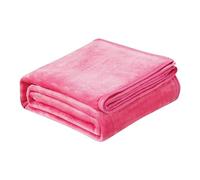 Couverture polaire en flanelle Sherpa - Couvertures de lit et jetés de luxe doux pour lit et canapé - Jeté de Noël - 0 rose vif - 150 x 200 cm