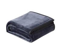 Couverture polaire en flanelle Sherpa - Couvertures de lit et jetés de luxe doux pour lit et canapé - Jeté de Noël - 0 - Gris foncé - 180 x 200 cm