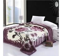 Couverture Polaire en Vison Coréen Lourde, Réversible, À Deux Plis,en Peluche, Chaude, Douce Et Soyeuse, pour L'automne Et l'hiver,C,150 * 200/59x79in 3Kg