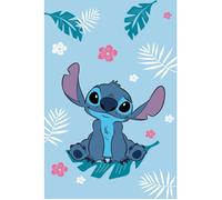 Couverture polaire enfant - JERRY FABRICS - Lilo et Stitch - 100 x 150 cm - Bleu - Lavable à 40°