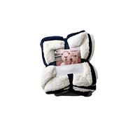 Couverture Polaire épaisse de Couleur Pure Doux et Chaud Double Couche Couverture en Laine D'agneau Couverture de Lit Jeté de Canapé Flanelle Couvre en Microfibre Couverture Vivante Saphir 200*230CM