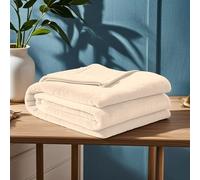 Couverture Polaire Flanelle 70 x 170 cm Confortable et Chaude Plaid Douillet Polyester pour Toutes Les Saisons, Beige